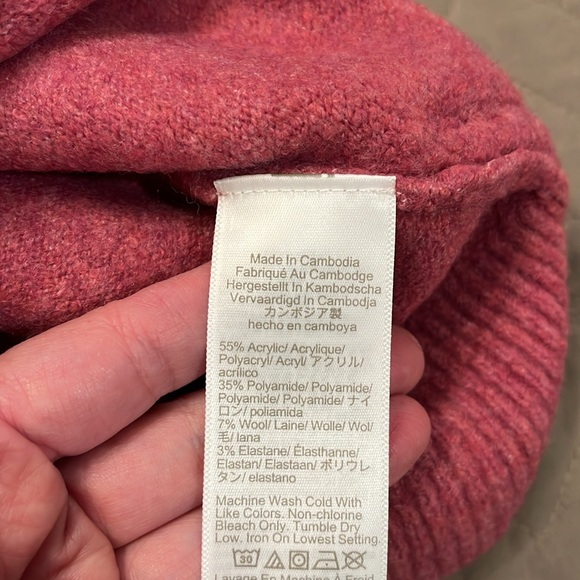 J. Crew Bow-neck Berry Sweater-Dress in Extra-Soft Yarn/NWT/XL - Picture 11 of 16